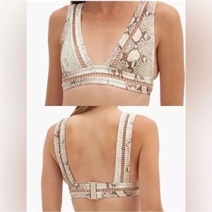 Zimmermann NWT Bellitude Ladder Bikini Top Snake
Print Size 2-4